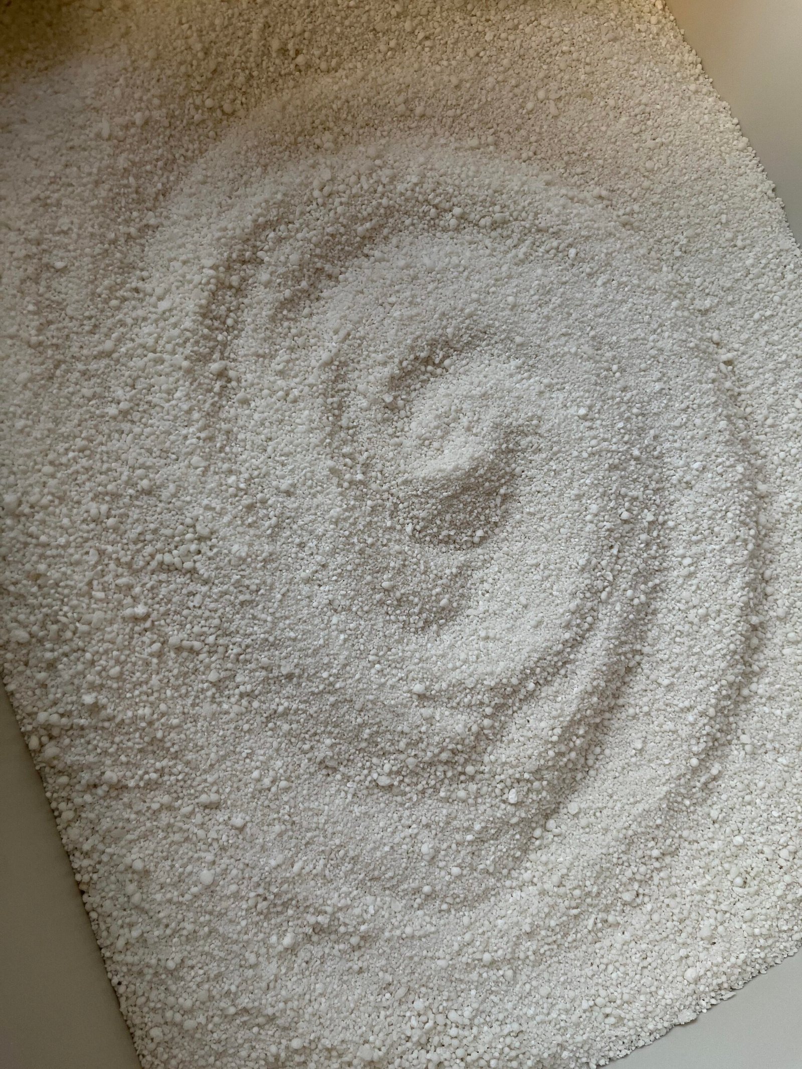 Cassava cat litter texture in litter box by YoVia Pet Products